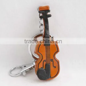 Handmade Leather Violin Key Chain thumbnail-1