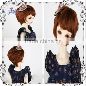 New Style Synthetic Short Wavy 1/4 Bjd Doll Wigs thumbnail-4