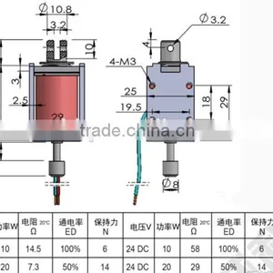 DC 12V /24V Open Frame Push Pull Solenoid Linear Solenoid thumbnail-2
