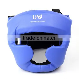 Leather Head Guard Helmet Blue OEM thumbnail-3