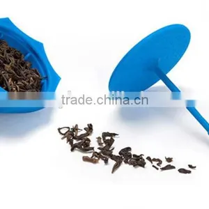 Mini Umbrella Shape Silicone Tea Strainer With Lid thumbnail-2