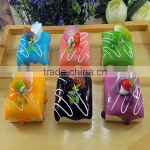 6 Designs Mixed Artificial Cake Ice Cream for Fridge Magnet Display/Simulation Cake Props for Fake Food Promotion Sales Shop thumbnail-1