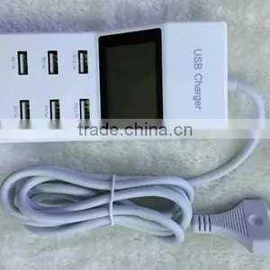 2016 EU Plug 8 Port Fast Charger USB Socket With LED Display Screen For Apple For Samsung For Tablet thumbnail-6