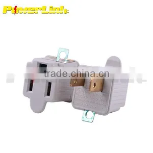 H70169 06-PT6683 1-Grounded Outlet Adapter, Grey thumbnail-1
