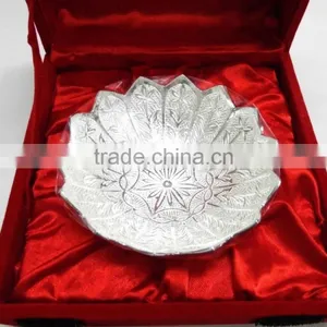 Wedding Gift Item, Return Gift, Home Decoration Brass Silver Plated Bowl thumbnail-4