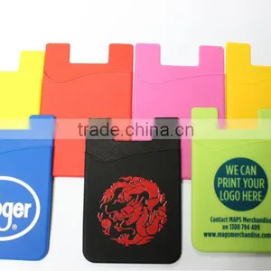 China Supplier 3m Adhesive Phone Card Holder Silicone Phone Card Holder Silicone Smart Wallet thumbnail-1