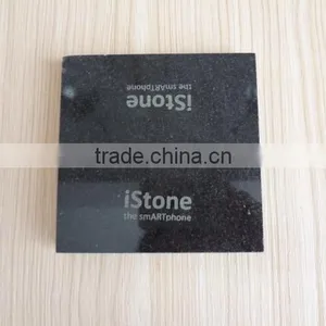 Promotional Black Granite Placemat With Cutomized Laser Logo thumbnail-1
