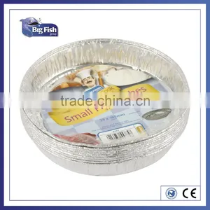 Round Small Flan Disposable Aluminum Foil Plates for Food thumbnail-1
