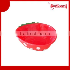 Strawberry Shaped Plastic Bowl for Children thumbnail-1