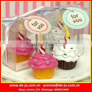 PVC Transparent Gift Box Strawberry Chocolate Cupcake Candles thumbnail-1