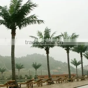 Home Garden Edging Decorative 5ft to 16ft Height Outdoor Artificial Green Plastic King Palm Leaf Products EDS06 0801 thumbnail-1