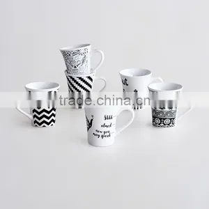 8oz Ceramic Bugle Coffee Mug With Decal for Promotional thumbnail-1
