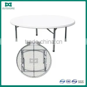6FT Wholesale White Folding Plastic Round Table thumbnail-1