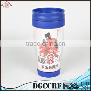 NBRSC Hot Cold Double Walled Plastic Vacuum Insulated Tumblers, Thermos Auto Travel Mug , Plastic Thermal Car Mug thumbnail-2