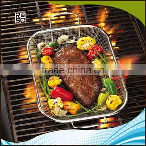 NBRSC Reliable Company Stainless Steel Mesh Roasting Frying Pan Grill Basket thumbnail-1
