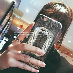 Imitation PU Leather Hard Cell Phone Cover Case Shell Diamond Mobile Phone Cases for IPhone7/7Plus/6/6s/6plus/6splus thumbnail-5