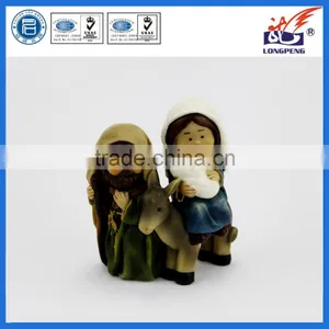 Traveling With Mary and Joseph:Praying Las Posa,"The Lodging" Figure-Joseph With Mary Riding on Donkey on Their Way to Bethlehem thumbnail-1