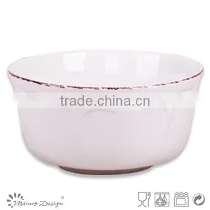 Round Stoneware Ceramic Cheap Solid Color Bowl thumbnail-5