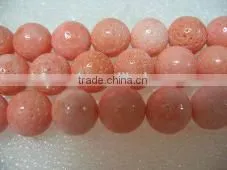 Hot Wholesale 12mm Pink Natural Round Coral Loose Strand thumbnail-1