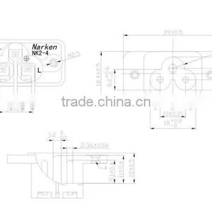 AC Power Socket Mickey Mouse Socket C6 Type Plum Socket Three Core Card With Ear Screw Fixed NK2-4T01 thumbnail-2