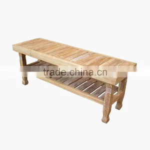 Teak Bench Whitewashed Japan Natural thumbnail-4
