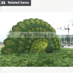 Artificial Green Topiary Grass Animal Sculpture Plant for Decoration thumbnail-6