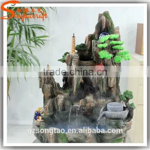 Outdoor Customized Fiber Glass Artificial Rockry Fountain Artificial Rockry Project Fountain for Sale thumbnail-4