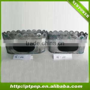 Simple Metal Garden Flower Pots thumbnail-1