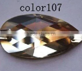 Crystal Glass Jewelry Flat Beads thumbnail-1