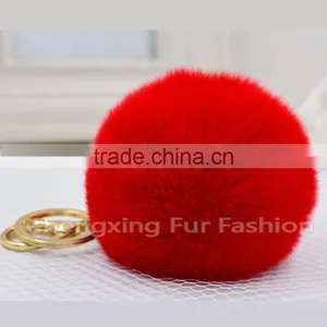 CX-R-23 Genuine Rabbit Fur & Faux Fur Keychain/ Key Ring thumbnail-5