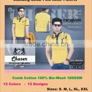 Polo T-Shirts With Standing Collar thumbnail-2