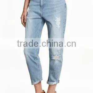 Boyfriend Low Trashed Jeans,2016 Summer Women Denim Pants,women Corpped Jean thumbnail-3
