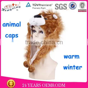 Winter Lion Animal Cap Plush Animal Cap / Hat With Earflaps thumbnail-1
