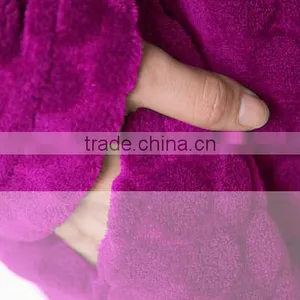 Wholesales Fleece Plain Women Robe thumbnail-5
