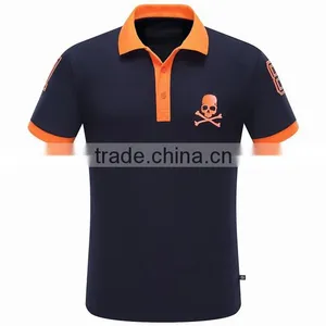 Hot Sale Soft Fabric Skull Pattern Printed Polo New Model Men's T-shirt Wholesale in China thumbnail-3