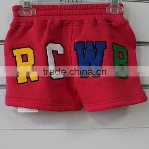 Cotton French Terry Fabric Children Short Pants With Pocket and Patch thumbnail-2