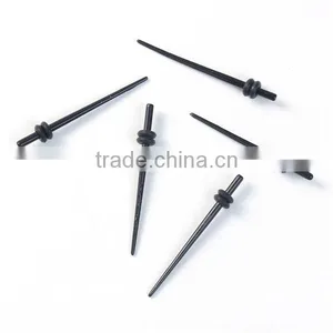 1.6mm Acrylic Ear Stretcher Expander Tapers Black 33mm x Types Of Ear Expanders thumbnail-1