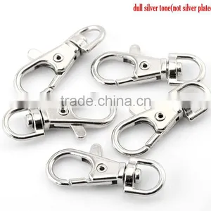 30PCs Silver Tone Lobster Swivel Clasps for Key Ring 38x16mm(1 4/8"x5/8"),Newest thumbnail-1