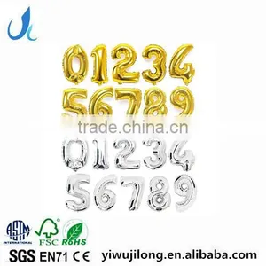 40 Inch Gold Silver Color Foil Number Balloons for Party Decoration thumbnail-1