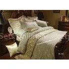Floral Jacquard Luxury Bed Sets / Silk Cotton Material In Bedroom thumbnail-1