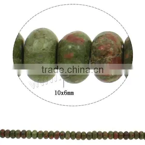 Rondelle 10x6mm Ruby in Zoisite Gemstone Beads thumbnail-1