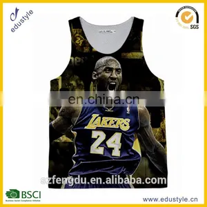 2015 New Mens Tank Top Wholesale Sublimation Tank Top/custom Gym Tank Top thumbnail-5