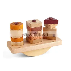 High Quality Early Educationa Wooden Montessori Toys Toddler Sorter Blocks With Factory Price thumbnail-3