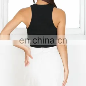 2017 New Fashion Casual Style Ladies Plain Crop Top Wholesale thumbnail-5