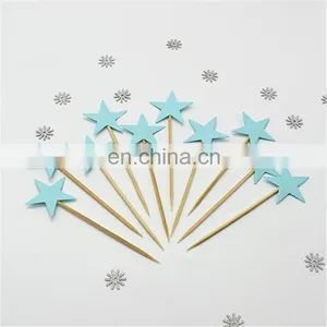 Blue Stars Cupcake Topper Birthday Party Cake Decorations thumbnail-1