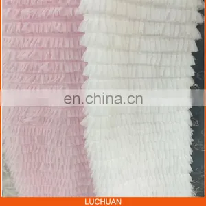New Design Romatic Ruffled Organza Table Skirt thumbnail-1