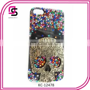 2014 Wholesale Fashion Rhinestone Phone Case With Skull Design thumbnail-1