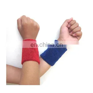 2017 Wholesale Terry Cotton Logo Branded Sweatband Wristband Set thumbnail-1