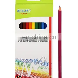 2018 Hot Sale 7" Erasable Hexagon Plastic Color Pencil 12pcs Set thumbnail-1