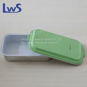 Airline Disposable Food Grade Aluminium Foil Container With Lid thumbnail-1